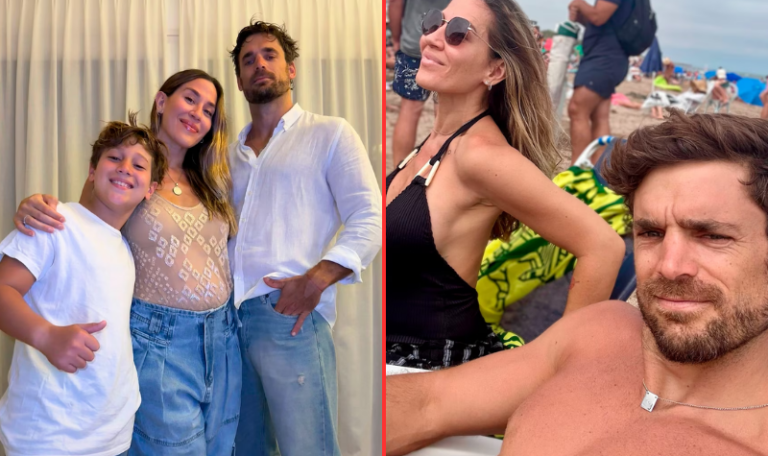 Jimena Barón a pura felicidad en la playa con Momo y Matías Palleiro: «Todo lo que quiero»