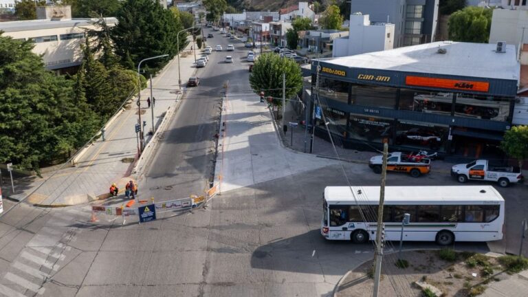 Habilitan media calzada en Yrigoyen y Belgrano
