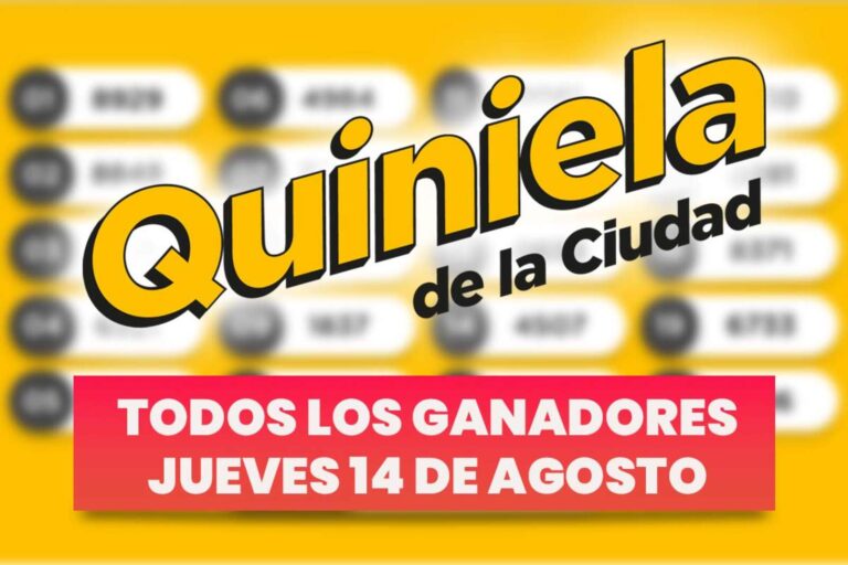 Quiniela Nacional: todos los números ganadores del jueves 14 de agosto