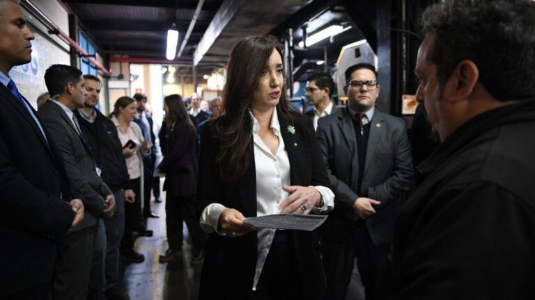 El inesperado cruce entre Victoria Villarruel y un trabajador de FATE: «No compartimos su política»